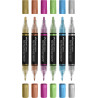 6933256660510 - BLACK EDITION 6 MARQUEURS ACRYLIQUE DOUBLE POINTE COLORIS METALLIC