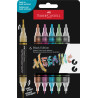 6933256660510 - BLACK EDITION 6 MARQUEURS ACRYLIQUE DOUBLE POINTE COLORIS METALLIC