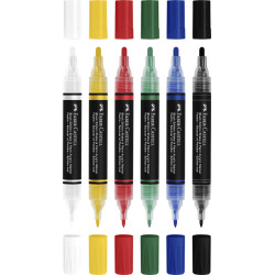 6933256660497 - BLACK EDITION 6 MARQUEURS ACRYLIQUE DOUBLE POINTE COLORIS CLASSIC