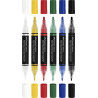 6933256660497 - BLACK EDITION 6 MARQUEURS ACRYLIQUE DOUBLE POINTE COLORIS CLASSIC