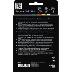 6933256660497 - BLACK EDITION 6 MARQUEURS ACRYLIQUE DOUBLE POINTE COLORIS CLASSIC
