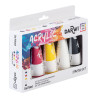 DARWI 1 LOT 5 TUBES PEINTURES ACRYLIQUES 75 ML COLORIS ASSORTIS