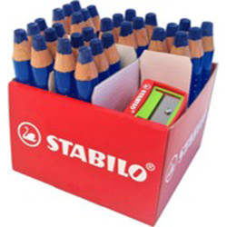 MARKDRY 1 CLASSPACK 30 CRAYONS COLORIS BLEU + 2 TAILLE-CRAYONS