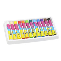 3700773320646 - 12 PASTELS À L'HUILE 10MMX7CM COLORIS ASSORTIS