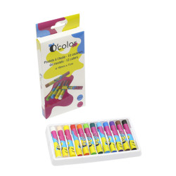 3700773320646 - 12 PASTELS À L'HUILE 10MMX7CM COLORIS ASSORTIS