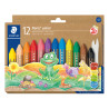 NORIS JUNIOR 224 1 ETUI 12 CRAIES À LA CIRE ASSORTIES + 1 GRATTOIR