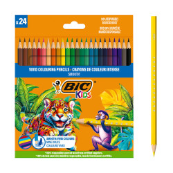 KIDS SMOOTH 24 CRAYONS COULEUR COLORIS ASSORTIS