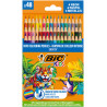 KIDS SMOOTH 48 CRAYONS COULEUR COLORIS CLASSIQUES, METAL, PASTEL ET NEONS ASSORTIS