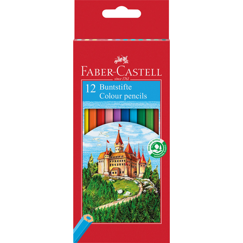 7891360580089 - CASTLE 12 CRAYONS COULEURS COLORIS ASSORTIS