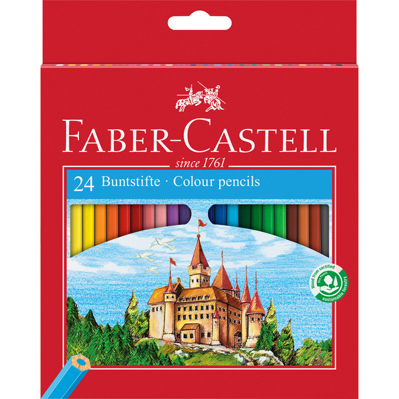 7891360580065 - CASTLE 24 CRAYONS COULEURS COLORIS ASSORTIS