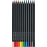 4005401164128 - BLACK EDITION 12 CRAYONS COULEURS COLORIS ASSORTIS