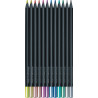 4005401164159 - BLACK EDITION 12 CRAYONS COULEURS COLORIS METALLIC ASSORTIS