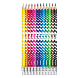 3154148328124 - OOPS COLORPEPS 12 CRAYONS COULEURS EFFACABLES COLORIS ASSORTIS