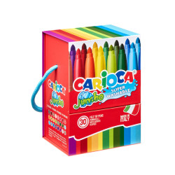 8003511412593 - JUMBO 30 FEUTRES POINTE EXTRA LARGE COLORIS ASSORTIS