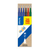 4902505525643 - SET DE 6 RECHARGES FRIXION - 3x BLEU NOIR ROUGE VERT - POINTE MOYENNE