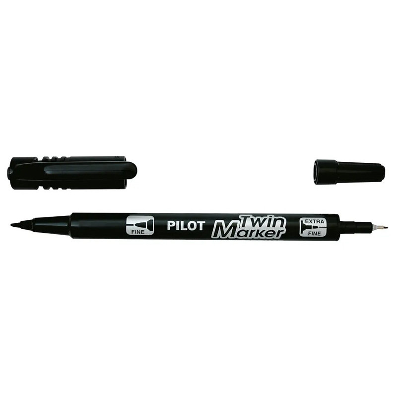 TWIN MARKER - MARQUEUR - NOIR - BEGREEN - POINTE EXTRA FINE / FINE
