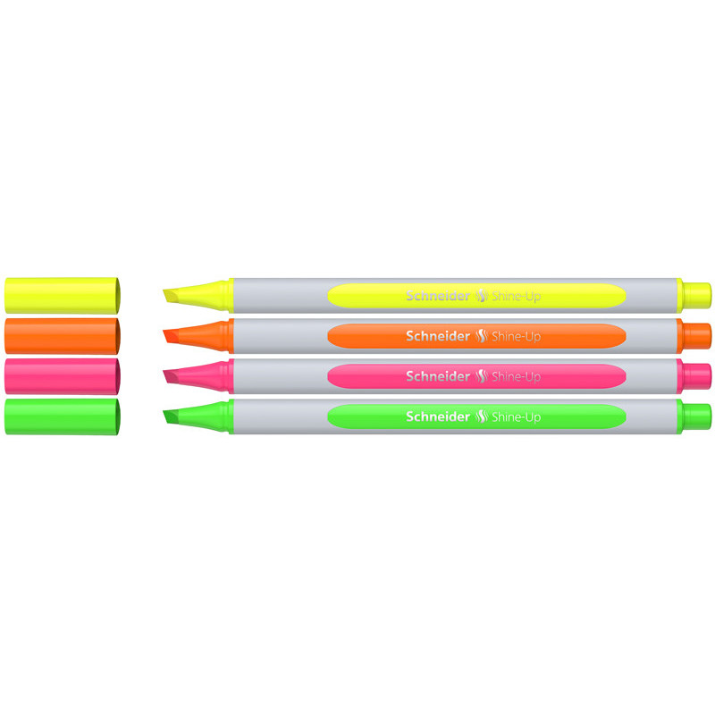 4004675179333 - SHINE-UP 4 SURLIGNEURS COLORIS ASSORTIS