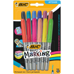 3086123457423 - INTENSITY COLOR 12 MARQUEURS COLORIS ASSORTIS