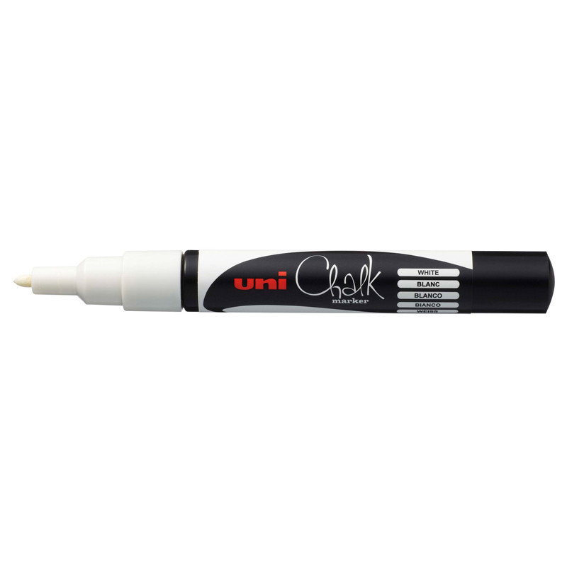 4902778175422 - UNI-CHALK MARQUEUR POINTE FINE Blanc