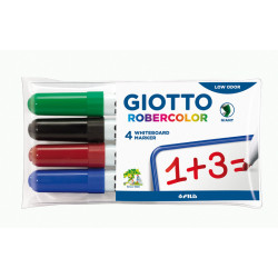 8000825413704 - GIOTTO ROBERCOLOR OGIVE LARGE POCHETTE 4 MARQUEURS ASSORTIS