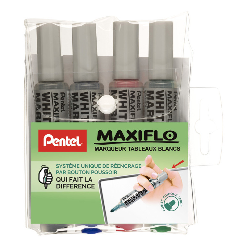 3474373500400 - MAXIFLO OGIVE POCHETTE 4 MARQUEURS ASSORTIS