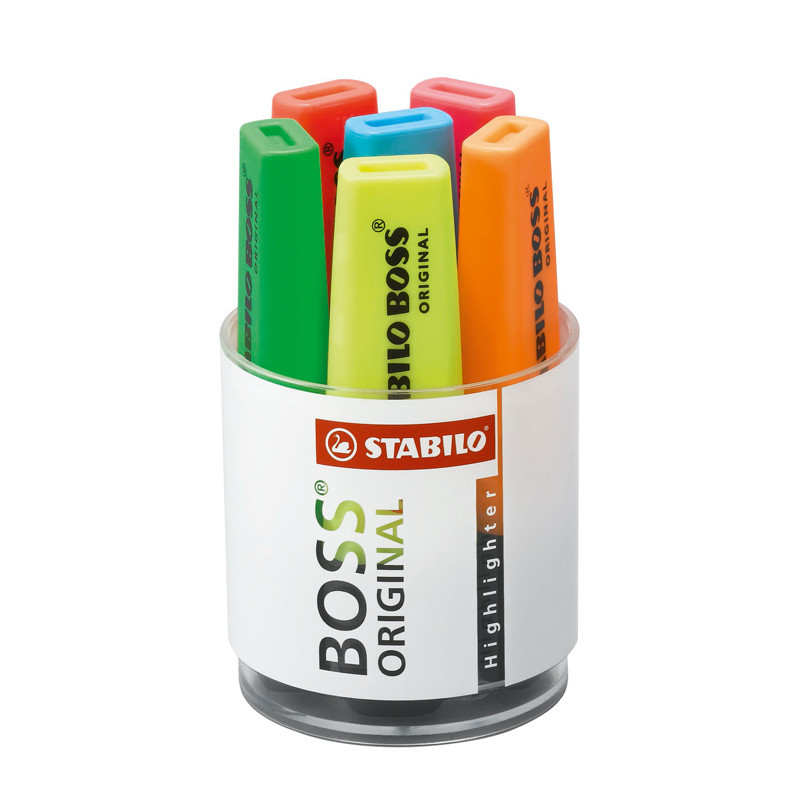 4006381214575 - SURLIGNEUR BOSS ORIGINAL POT 6 SURLIGNEURS ASSORTIS