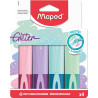 3154147420461 - 4 SURLIGNEURS GLITTER COLORIS PASTEL