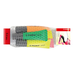 4006381401265 - STABILO NEON 5 SURLIGNEURS COLORIS ASSORTIS