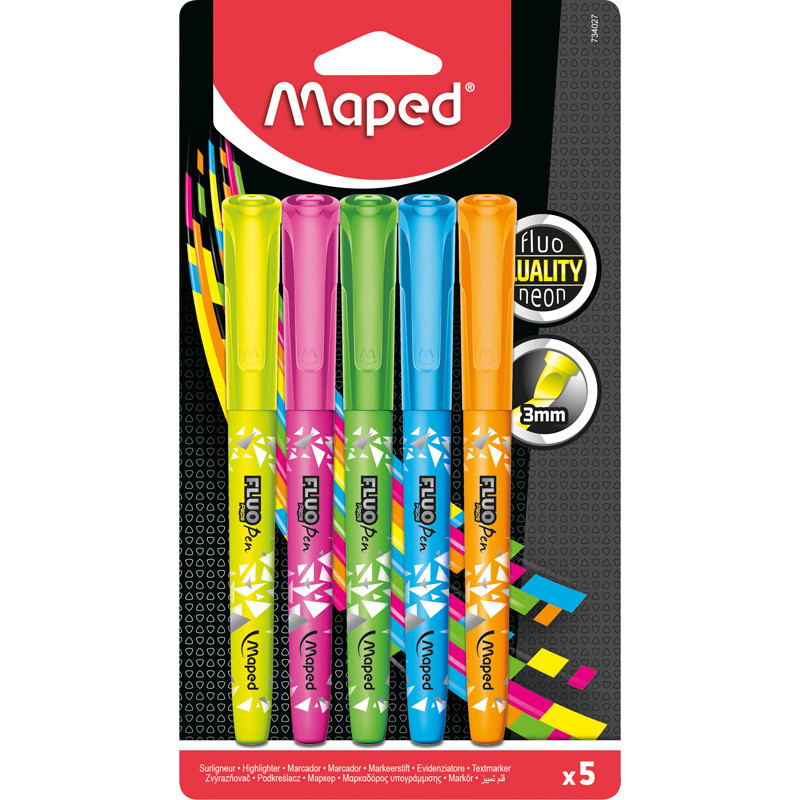 3154147340271 - FLUO PEP'S PEN 5 SURLIGNEURS COLORIS ASSORTIS
