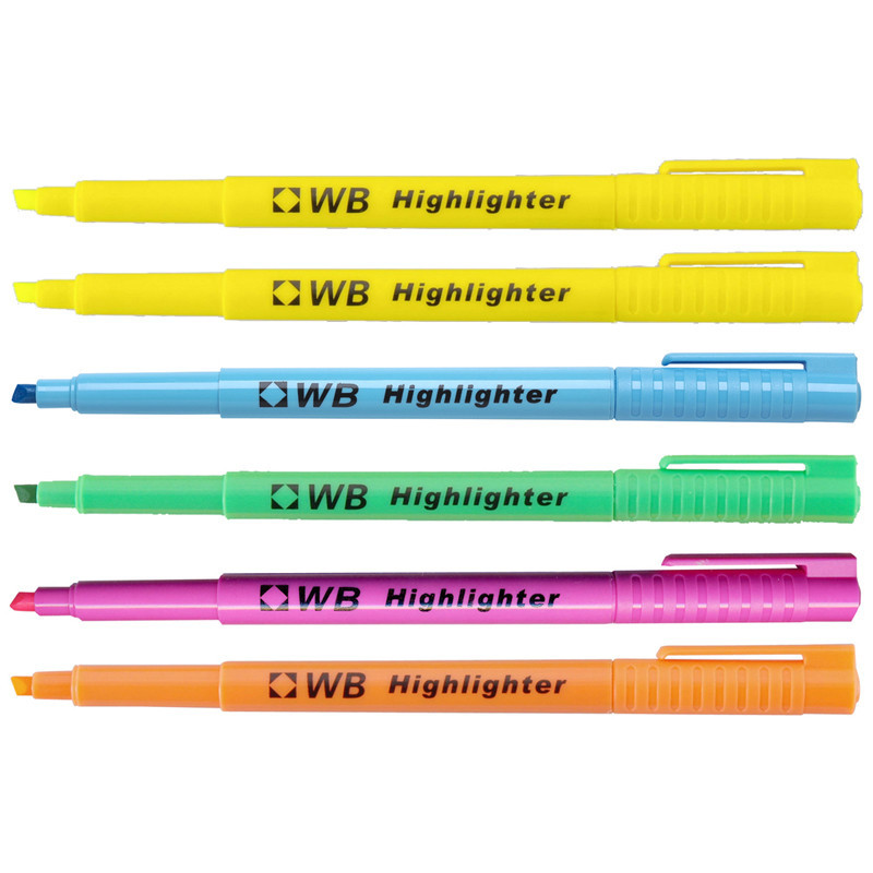5021203932078 - 6 SURLIGNEURS FIN COLORIS ASSORTIS