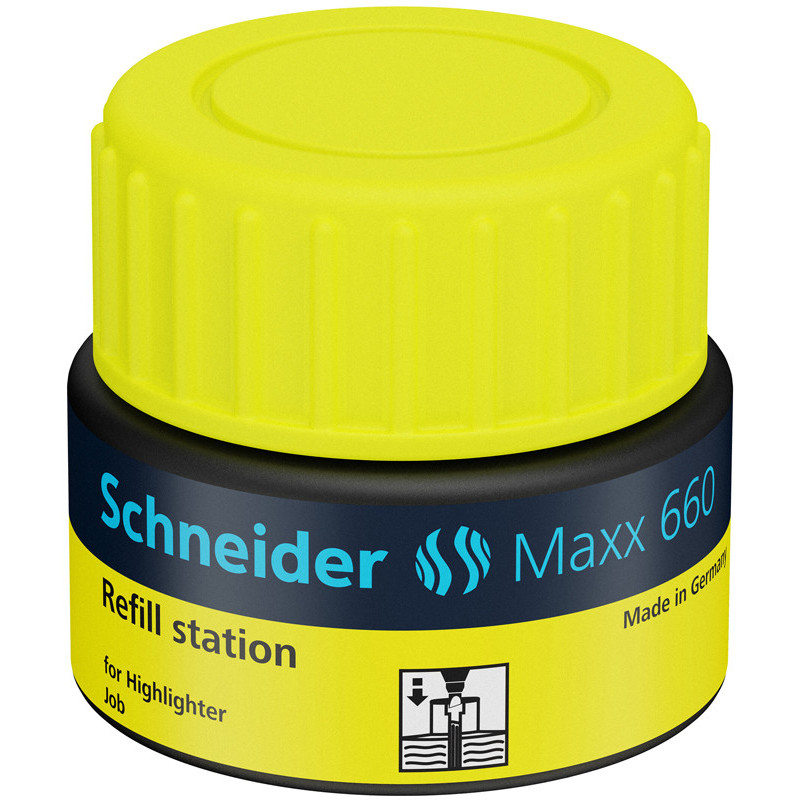4004675010834 - MAXX 660 RECHARGE ENCRE JAUNE POUR SURLIGNEUR JOB 150