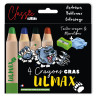 3035265212124 - ULMAX 4 CRAYONS COLORIS ASSORTIS + 1 MICROFIBRE + 1 TC
