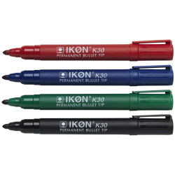 5021203245055 -  4 MARQUEURS POINTE OGIVE COLORIS ASSORTIS