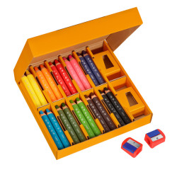 3086123748026 - KIDS MULTI-SURFACES CLASSPACK 40 CRAYONS 3EN1 COLORIS ASSORTIS + 2 TC
