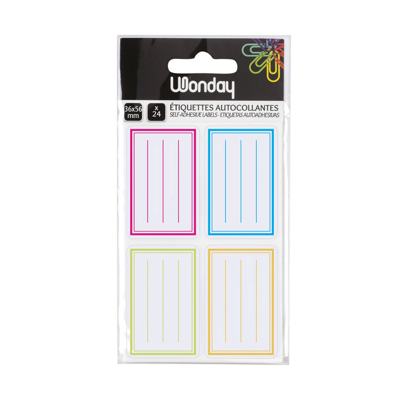 3701254712455 - 24 ÉTIQUETTES ÉCOLIER 4 COULEURS 1ER PRIX