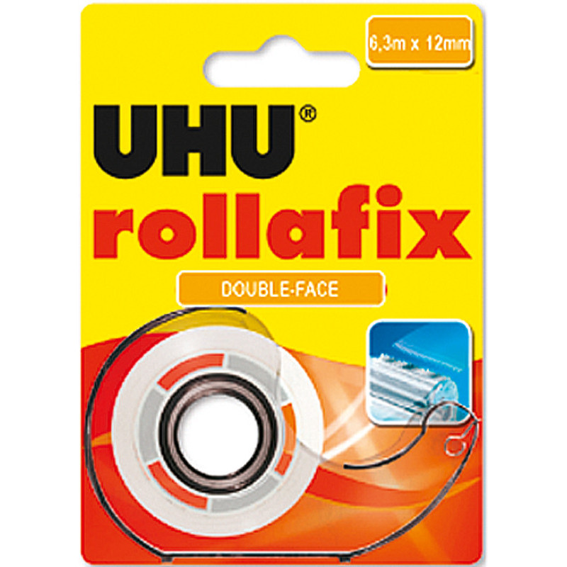 4026700369755 - ROLLAFIX ADHÉSIF DOUBLE FACE 12MMX6M SUR DÉVIDOIR