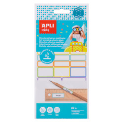 8410782178088 - 35 ÉTIQUETTES ADHÉSIVES PLASTIFIÉES ASSORTIES