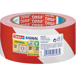 4042448065339 - ADHÉSIF SÉCURITÉ BLANC/ROUGE 50MMX66M