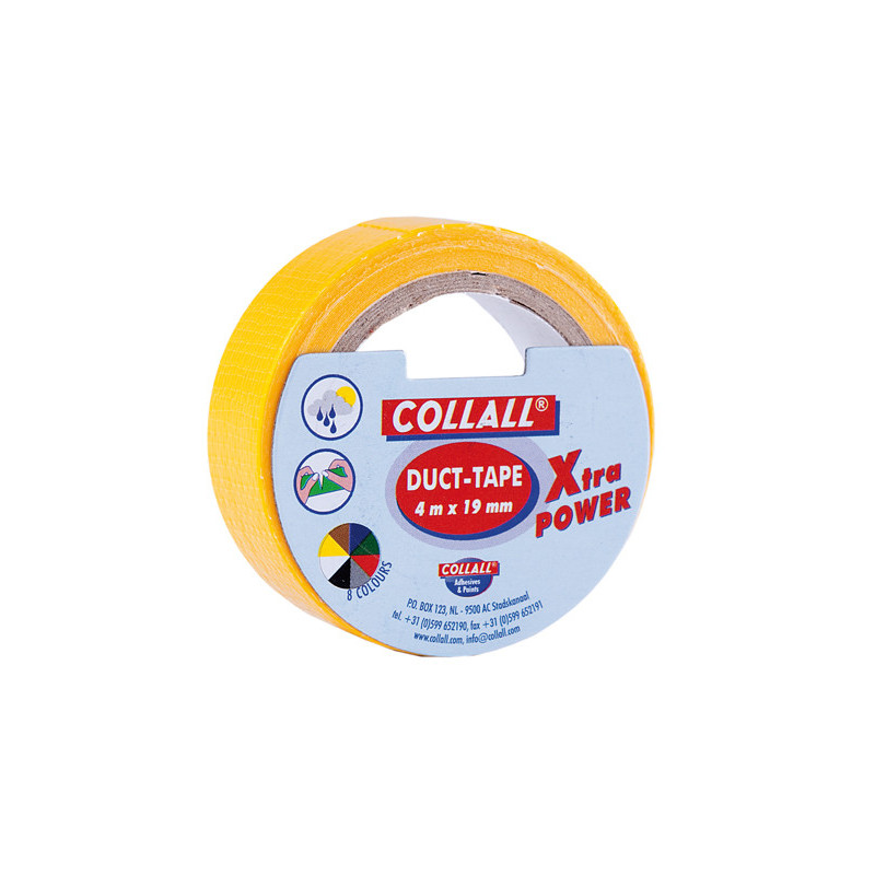 8711557057868 - ADHÉSIF TOILÉ 19MMX4M JAUNE