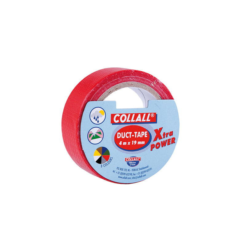 8711557057844 - ADHÉSIF TOILÉ 19MMX4M ROUGE