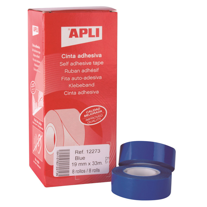 8410782122739 - ADHÉSIF PP COULEUR 19MMX33M BLEU