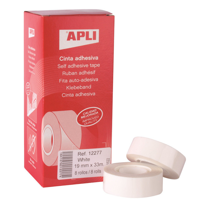 8410782122777 - ADHÉSIF PP COULEUR 19MMX33M Blanc