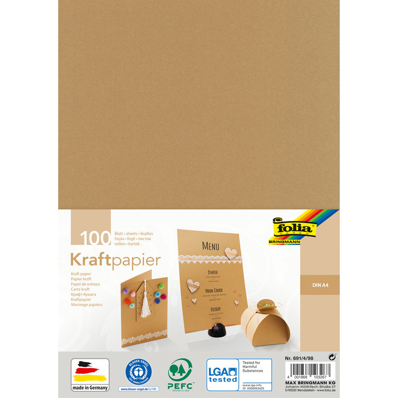 4001868103267 - 100F PAPIER KRAFT A4 120G