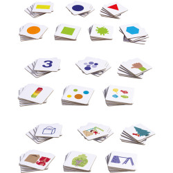 3133099085966 - GRANDS TABLEAUX À DOUBLE ENTRÉE MAGNÉTIQUES - JETONS FORMES ET COULEURS