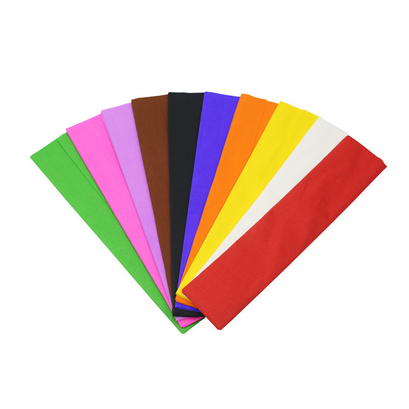 3700773321506 - 10F CREPON SUPERIEUR 0,5X2,5M COLORIS ASSORTIS