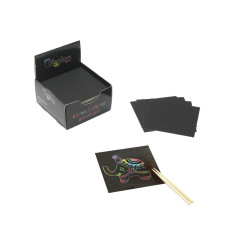 3700773321650 - 150 MINI CARTES A GRATTER 8,5X8,5CM + 20 BATONNETS