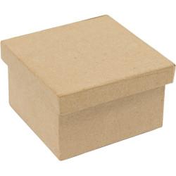 3700773318889 - 10 BOITES CARRÉES CARTON BRUN