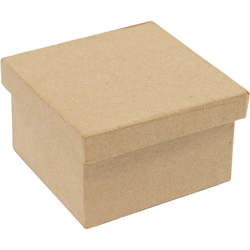 3700773318889 - 10 BOITES CARRÉES CARTON BRUN