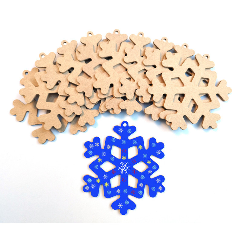 3760002574981 - 10 ETOILES DES NEIGES BOIS À SUSPENDRE