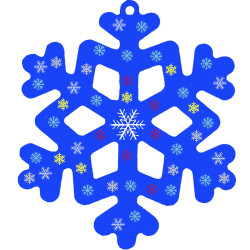 3760002574981 - 10 ETOILES DES NEIGES BOIS À SUSPENDRE